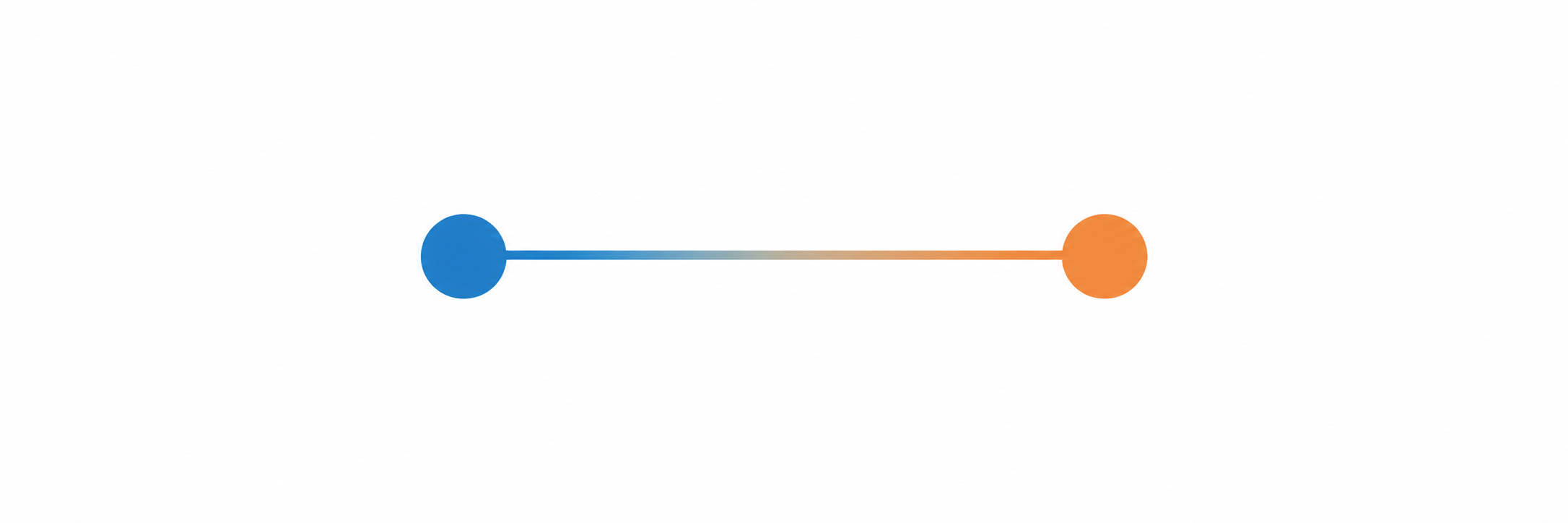 Conexión minimalista azul y naranja