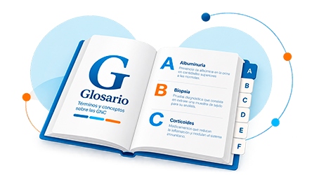 Ilustración de glosario médico flotante1